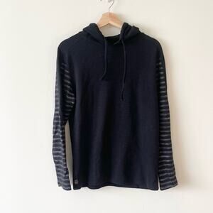 Volcom Hoodie Pullover Top Long Sleeves Lightweight Knit Men’s size M Black